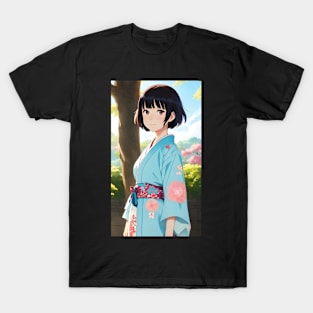 Anime Girl With Kimono 02 T-Shirt